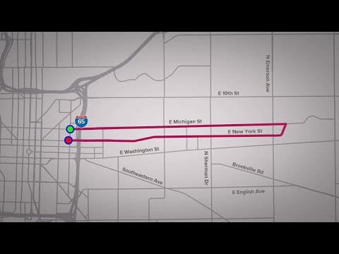 Work begins to convert New York and Michigan streets into two-way roads in Indy