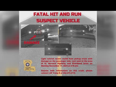 Motorcyclist killed in fatal hit-and-run crash, Louisiana State Police say