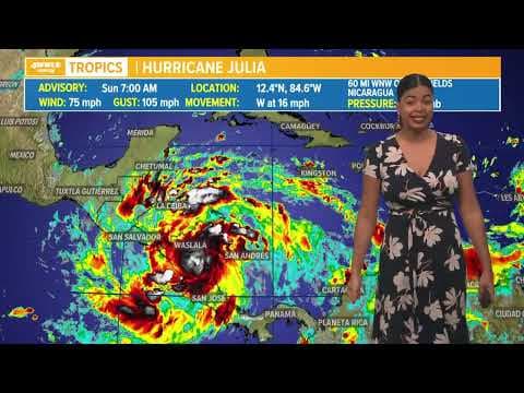 Sunday morning tropical update: Hurricane Julia makes landfall