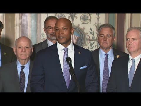 WATCH: Maryland Gov. Wes Moore speaks on Key Bridge spending at Capitol Hill
