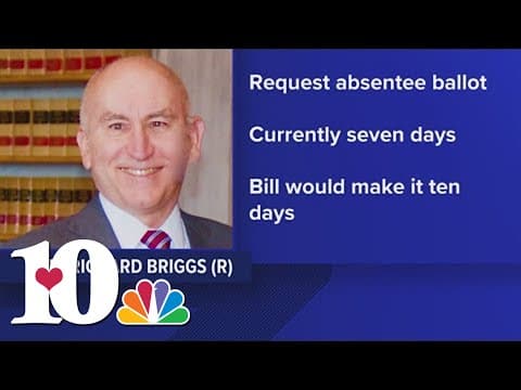 State bill would move deadline to request absentee ballots to 10 days before election, instead of 7