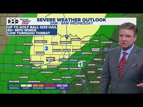 DFW Weather: Thunderstorms develop overnight with chance for hail and high winds