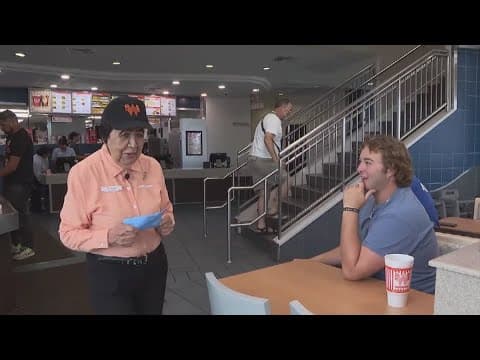 89-years-young Whataburger employee warming customers' hearts