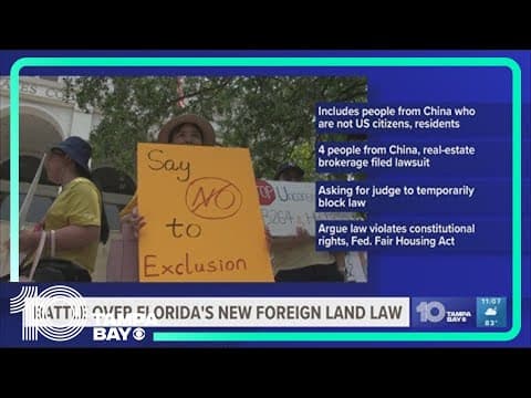 Florida ban on property purchases by citizens of China and some other countries is challenged