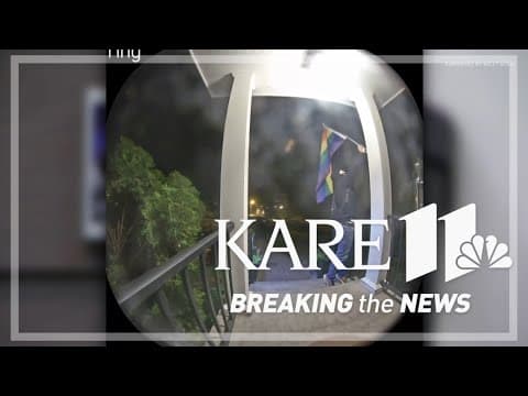 Neighbors say masked man damaged Pride Flags at St. Paul homes