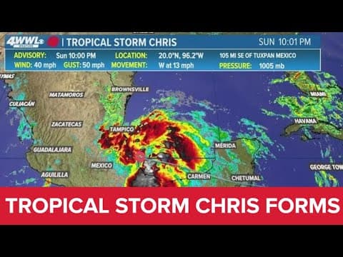 Tropical Storm Chris forms in Gulf