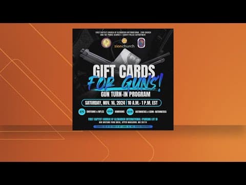 'Gift Cards for Guns' event in Prince George's County