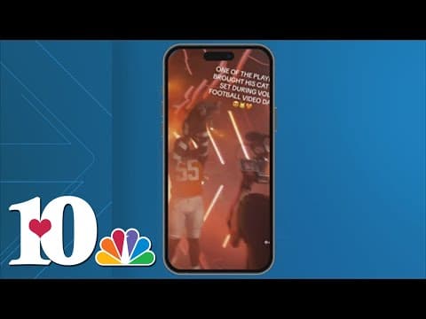 Vols football player brings his cat on Video Day