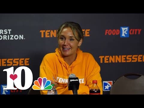Kim Caldwell speaks during her first media day as Lady Vols basketball head coach