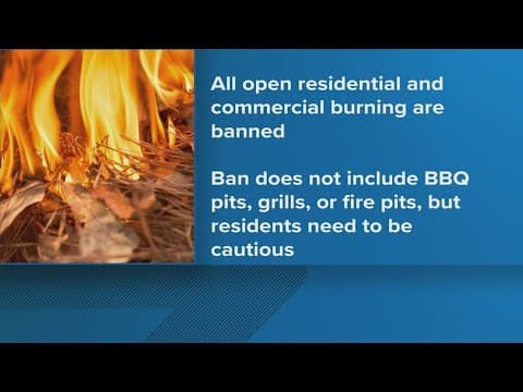 Burn ban in effect for Tangipahoa Parish, officials say