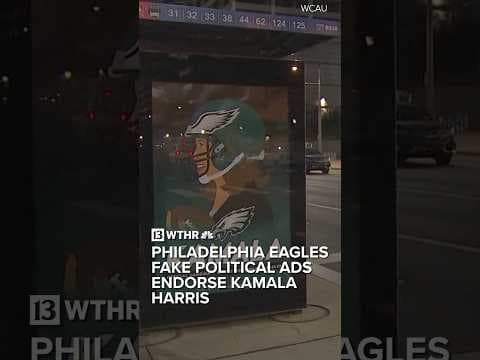 Philadelphia Eagles fake political ads endorse Kamala Harris