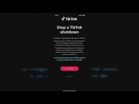 TikTok calls on its users to call lawmakers urging them not to pass legislation that could ban it