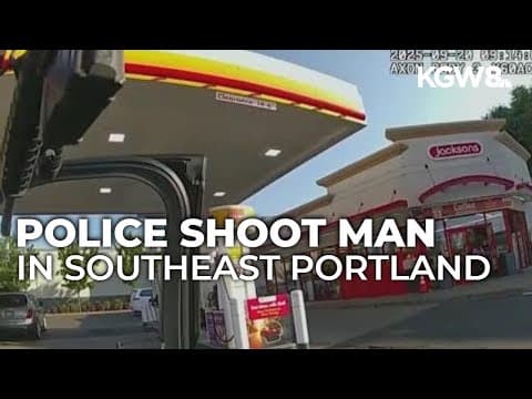 Body cam shows man shot by Portland police after threatening gas station workers