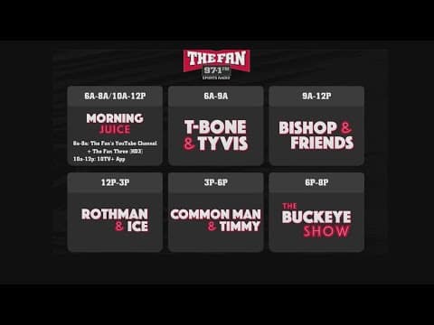 Lineup changes coming to 97.1 The Fan, Morning Juice with Bobby Carpenter moving to 10TV+