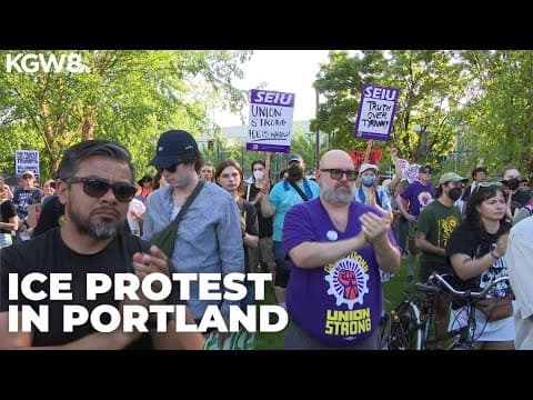 Rally against ICE raids held in Portland in solidarity with LA protests