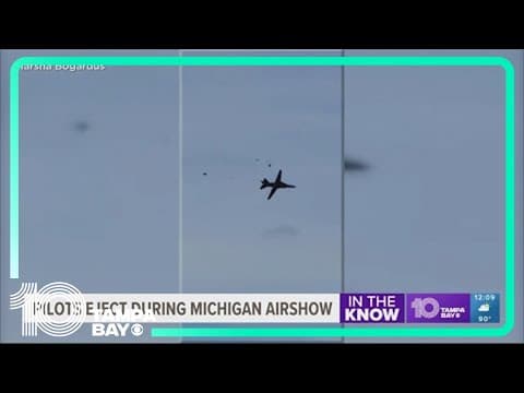 Pilot and crew member safely eject before Soviet-era fighter jet crashes at Michigan air show