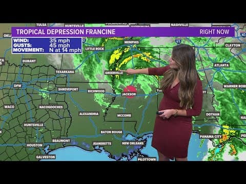 Tropical Depression Francine: Latest forecast and timeline