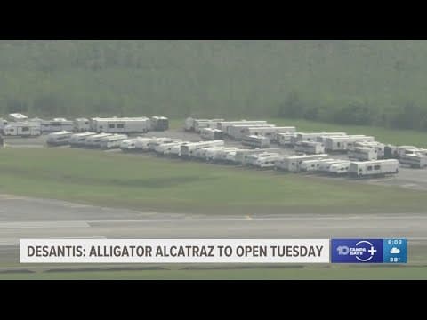 DeSantis says 'Alligator Alcatraz' could open as early as Tuesday. A new lawsuit aims to halt it