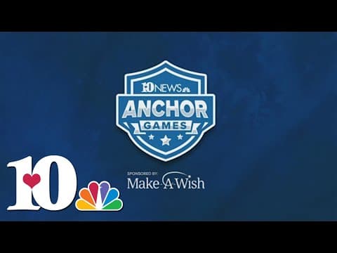 Four kids with Make-a-Wish coach our 10News anchors for the Anchor Games