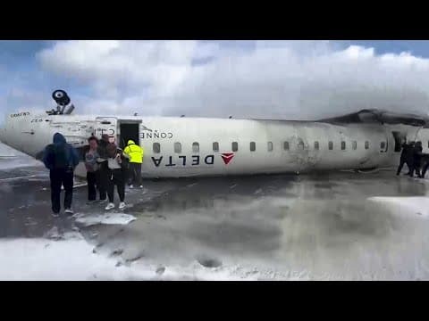 Delta plane crash | Passenger captures video after crash at Toronto airport