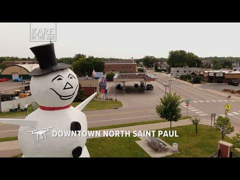 KARE in the Air: Downtown North St. Paul, where the Giant Snowman lives