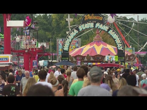 Dustin Grove and Felicia Lawrence talk to Indiana State Fairgoers on $2 Tuesday