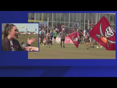 Hundreds lace up their running shoes for inaugural 'She is Football' 5K run-walk