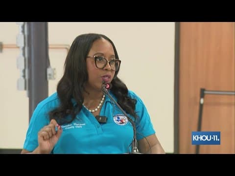 Harris County clerk gives update on polling, DA Kim Ogg voting incident