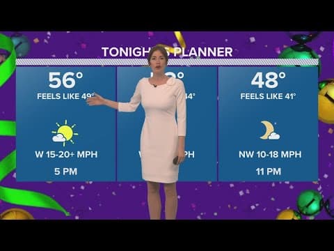 Cold and windy forecast for Monday night parades, then sunny and cool for Mardi Gras