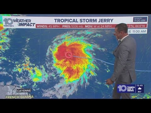Tracking the Tropics: Tropical Storm Jerry forms in the Atlantic