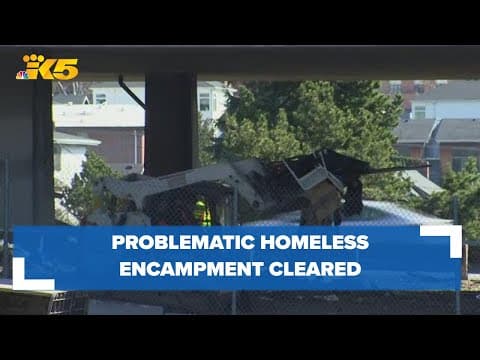 Problematic encampment below the Ship Canal Bridge cleared