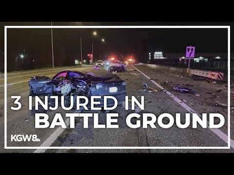 3 people injured in Battle Ground crash
