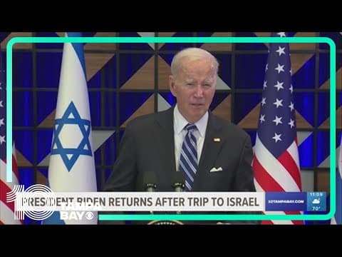 President Biden wraps up his visit to wartime Israel with a warning against being 'consumed' by rage