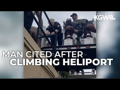 'Highly intoxicated' man cited after climbing Portland heliport, requiring aerial rescue