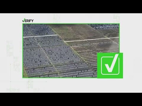 Yes, the viral video of hail-damaged solar panels is real