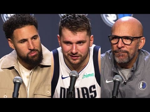 Mavs vs. Warriors | Luka Doncic, Klay Thompson, Jason Kidd postgame interviews