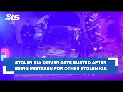 Stolen car chase leads to crash in Kent