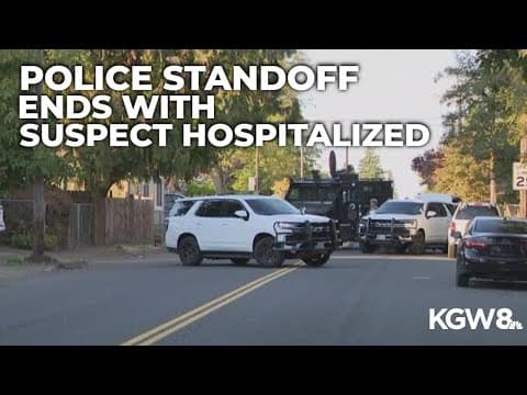 Police standoff in Southeast Portland ends with suspect critically injured