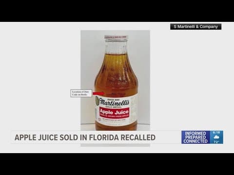 Popular apple juice brand sold in 28 states recalled over toxic substance concerns