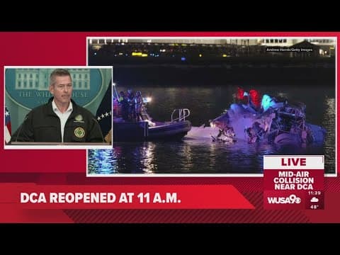 U.S. Transportation Secretary Sean Duffy speaks after deadly plane, helicopter crash
