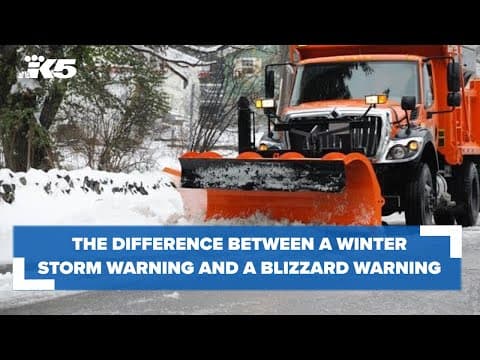 The difference between a winter storm warning and a blizzard warning