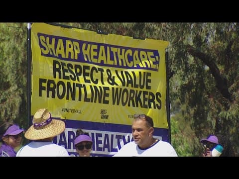 Sharp HealthCare workers continue pickets, bringing protest to Chula Vista