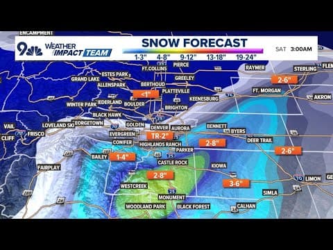 Latest forecast | Heavy snow will disrupt the morning commute for the southeast Denver metro area