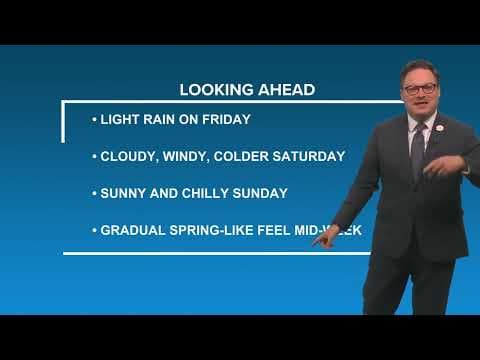 Weather: Light showers Friday and chilly weekend ahead