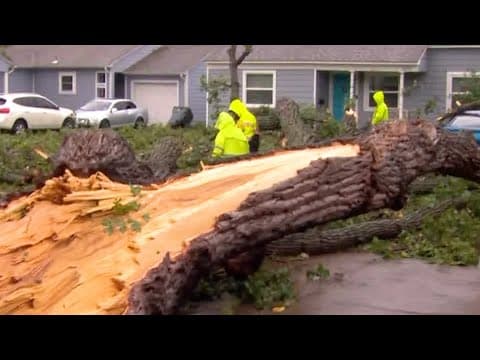 Severe storms causing damage in Garland