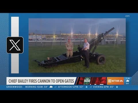 IMPD chief Chris Bailey fires cannon to open gates at IMS