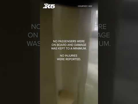 WSF ferry crew encounters rough seas while transporting a vessel between ports