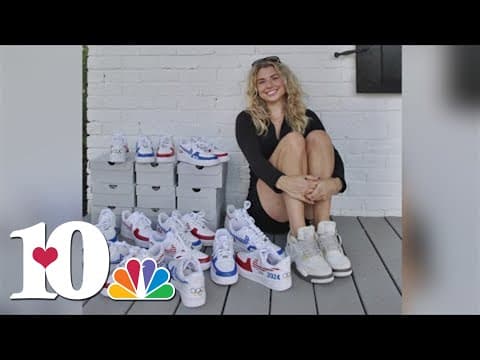 Knoxville native paints custom shoes for Team USA women's gymnastics