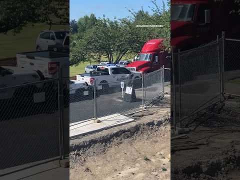 Suspect drives stolen semi tractor into police cars in Portland