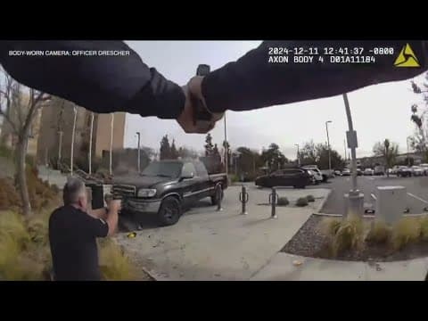 Body cam footage released of El Cajon Police shooting driver who rammed truck into Sergeant